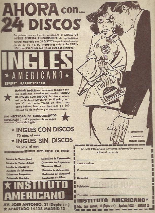 LAMINA 35492: Publicidad de curso de ingles americano