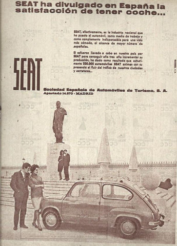 LAMINA 35475: Publicidad de Seat Seiscientos