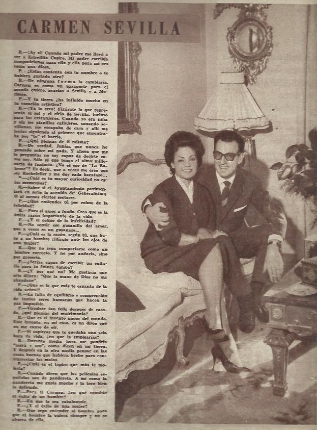LAMINA 35487: Carmen Sevilla y Augusto Alguero