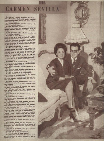 LAMINA 35487: Carmen Sevilla y Augusto Alguero
