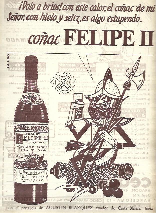 LAMINA 35449: Publicidad de Coñac Felipe II