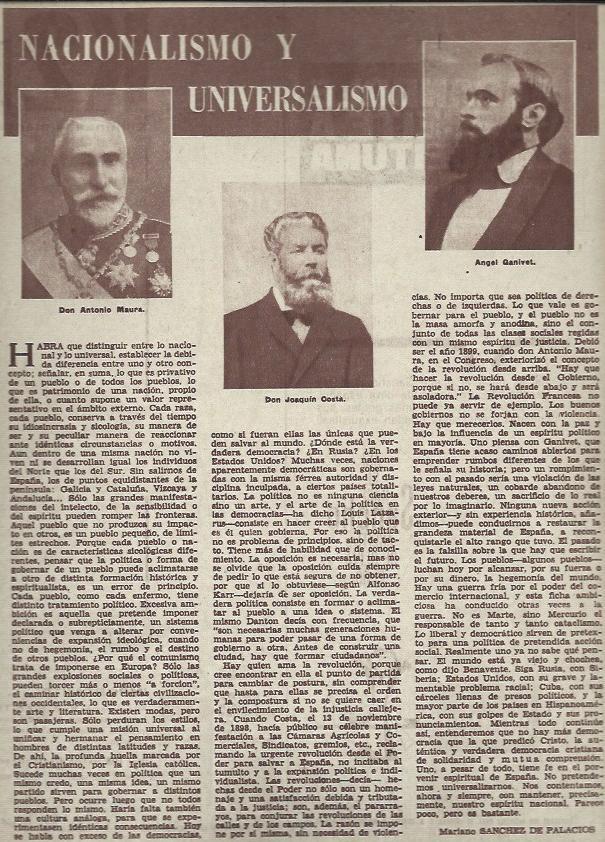 LAMINA 35411: Antonio Maura, Joaquin Costa y Angel Ganivet