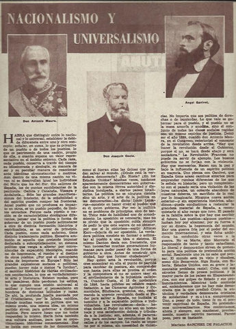 LAMINA 35411: Antonio Maura, Joaquin Costa y Angel Ganivet