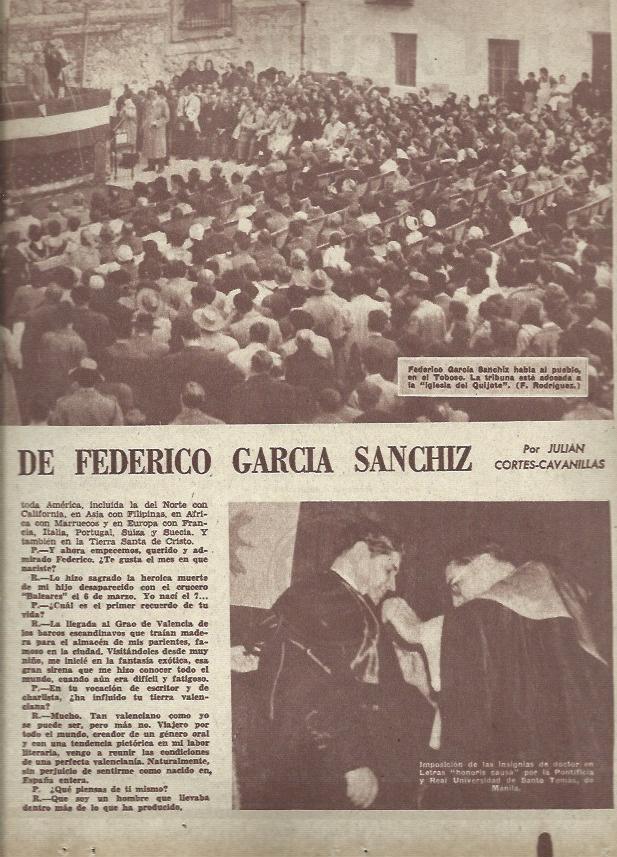 LAMINA 35408: Federico Garcia Sanchiz en El Toboso
