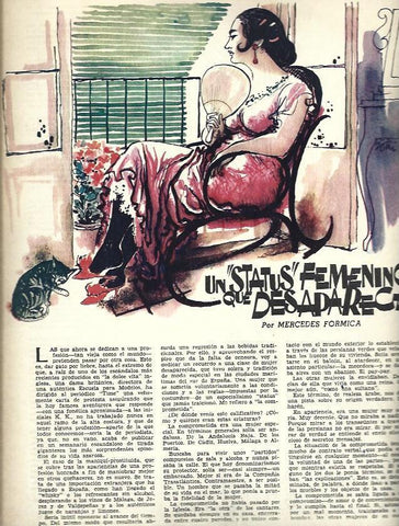 LAMINA 35402: Ilustracion Un status femenino que desaparece, por Gofil