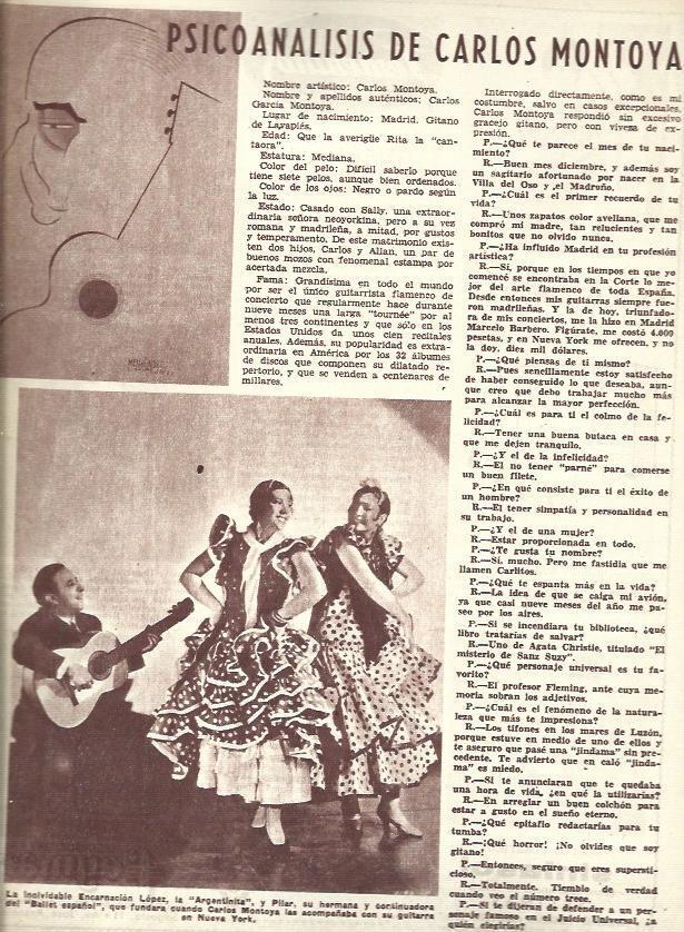 LAMINA 35445: Encarnacion y Pilar Lopez con Carlos Montoya