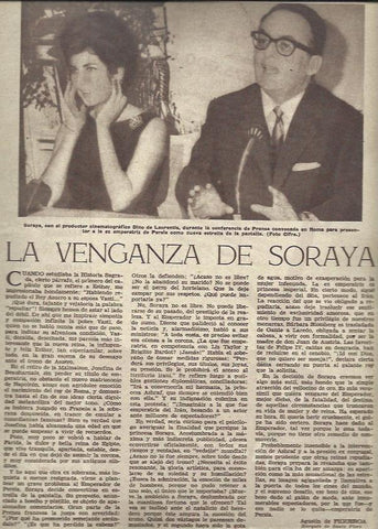 LAMINA 35432: Soraya de Iran y Dino de Laurentis