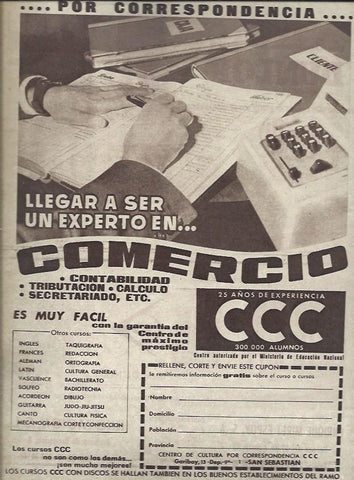 LAMINA 35431: Publicidad de curso CCC de Comercio