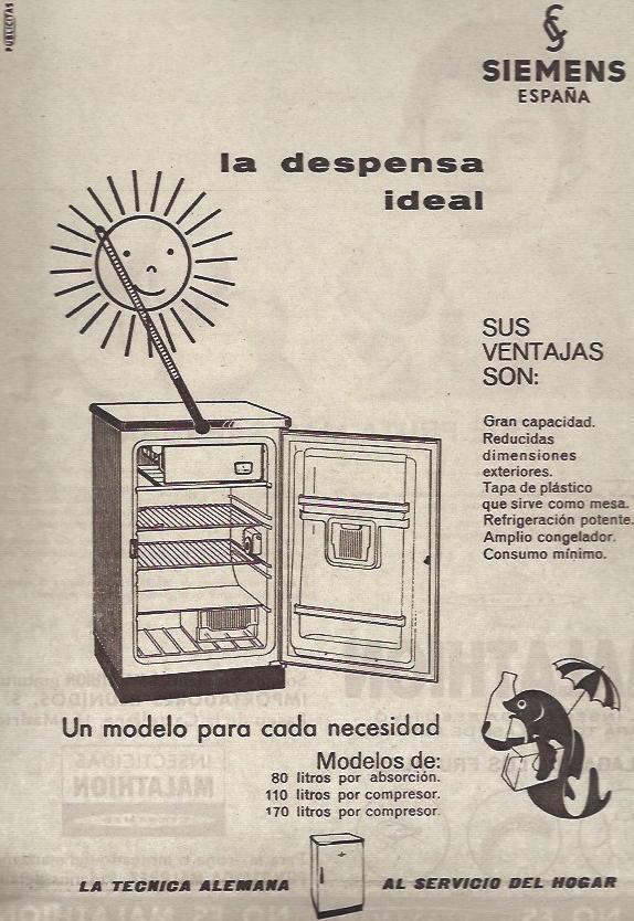 LAMINA 35426: Publicidad de nevera Siemens
