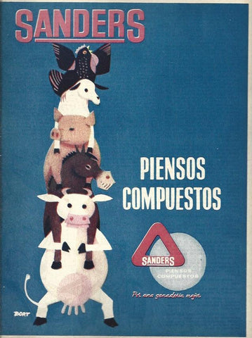 LAMINA 35502: Publicidad de piensos Sanders