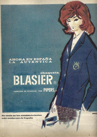 LAMINA 35575: Publicidad de chaqueta femenina Blasier