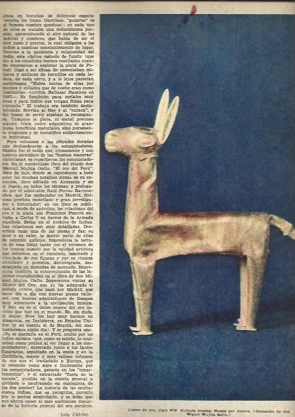 LAMINA 35572: Llama de oro inca