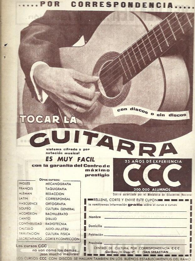 LAMINA 35567: Publicidad de curso de guitarra de CCC