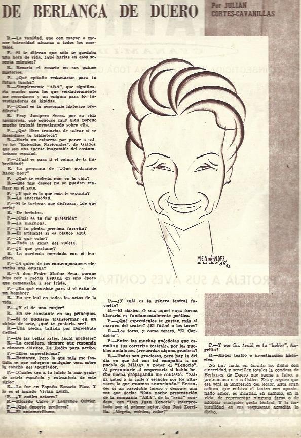 LAMINA 35563: Caricatura de la Condesa de Berlanga del Duero