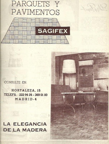 LAMINA 35560: Publicidad de pavimentos Sagifex