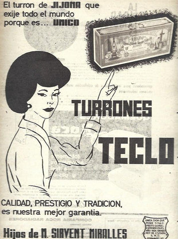 LAMINA 35581: Publicidad de turrones Teclo 