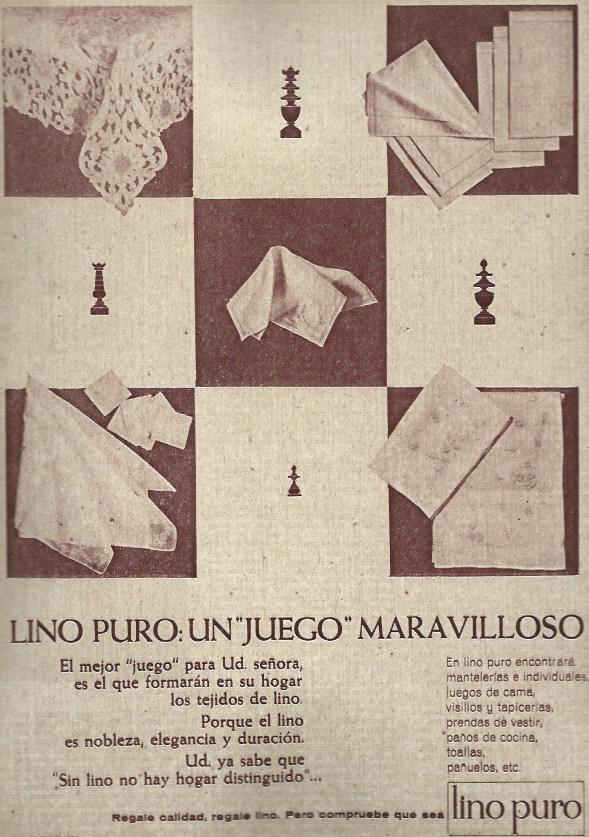 LAMINA 35602: Publicidad de Lino Puro