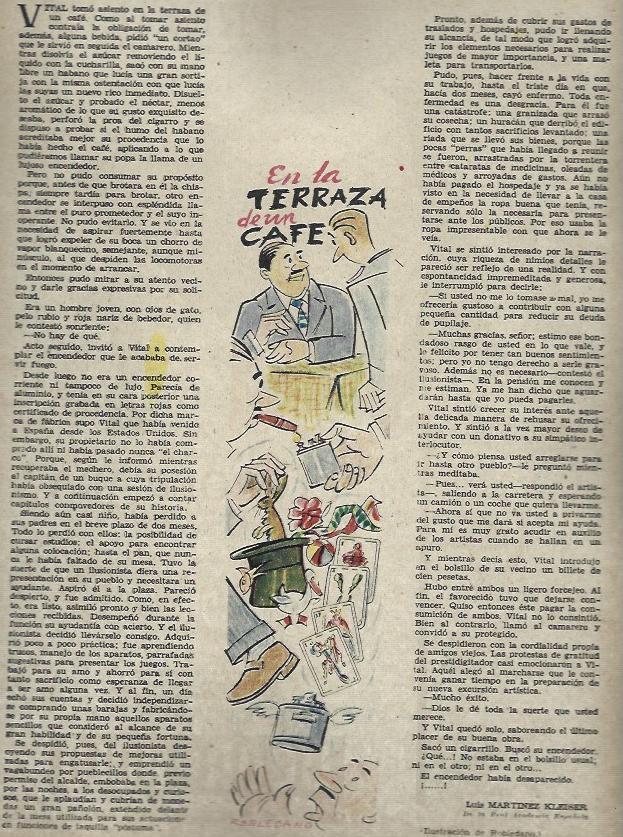 LAMINA 35601: Ilustracion En la terraza de un café, por Robledano