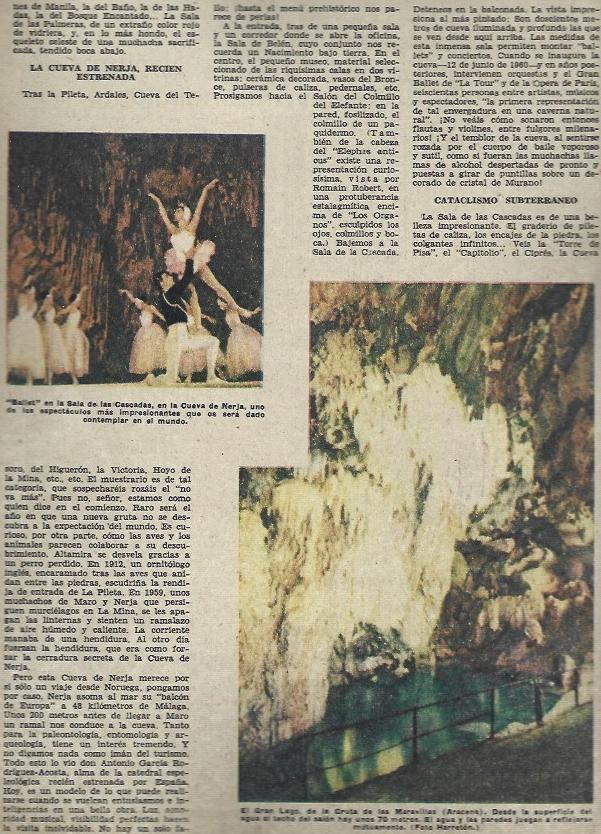 LAMINA 35597: Ballet en la Sala de las Cascadas de las Cuevas de Nerja, Malaga