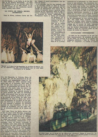 LAMINA 35597: Ballet en la Sala de las Cascadas de las Cuevas de Nerja, Malaga