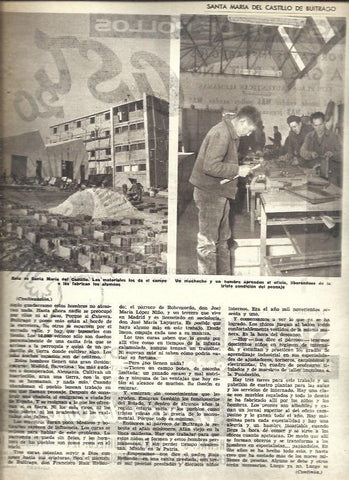 LAMINA 35588: Trabajadores en Santa Maria del Castillo de Buitrago