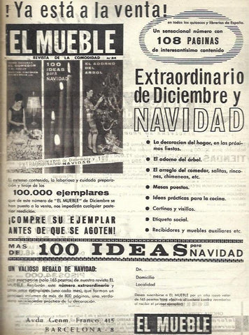 LAMINA 35587: Publicidad de revista El Mueble 