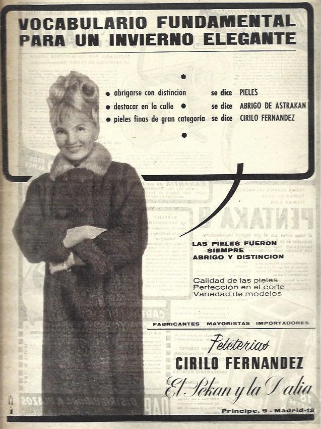 LAMINA 35583: Publicidad de Peleteria Cirilo Fernandez de Madrid