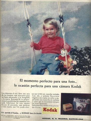 LAMINA 35510: Publicidad de camara Kodak
