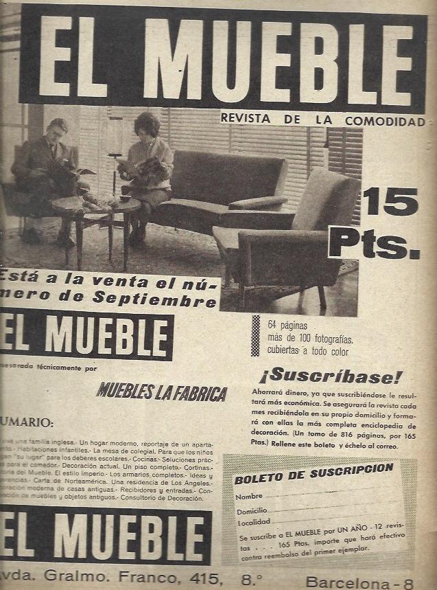 LAMINA 35506: Publicidad de Muebles La Fabrica en Barcelona