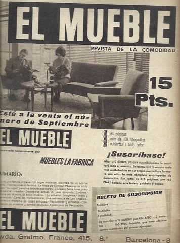 LAMINA 35506: Publicidad de Muebles La Fabrica en Barcelona