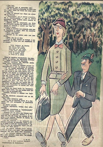 LAMINA 35530: Ilustracion Mademoiselle por Robledano