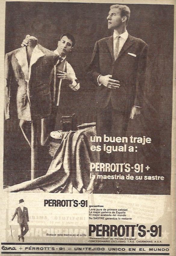 LAMINA 35813: Publicidad de Sastreria Perrott's 91
