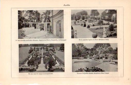 LAMINA V37388: Jardines en Alemania, Inglaterra y Estados Unidos