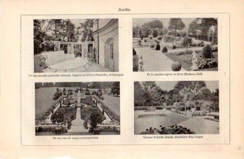 LAMINA V37388: Jardines en Alemania, Inglaterra y Estados Unidos