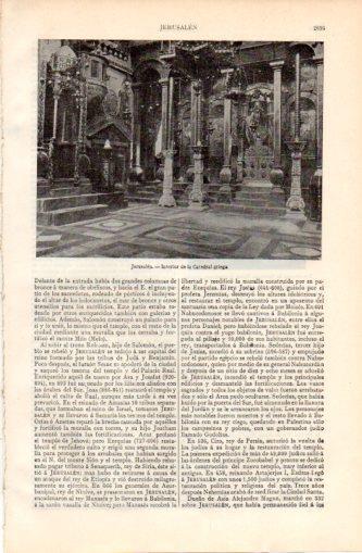 LAMINA V37438: Interior Catedral griega en Jerusalen