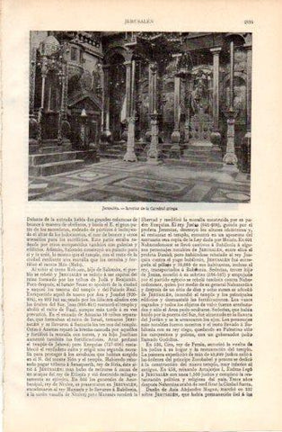 LAMINA V37438: Interior Catedral griega en Jerusalen