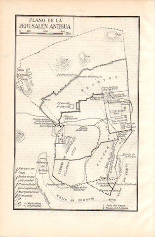 LAMINA V37431: Plano de la Jerusalen antigua