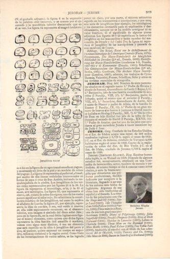 LAMINA V37427: Jeroglificos mayas