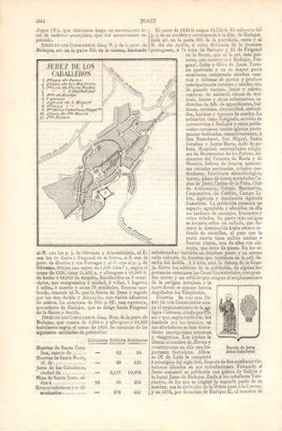 LAMINA V37423: Plano y escudo de Jerez de los Caballeros