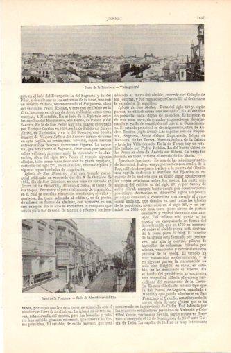LAMINA V37420: Vista y calle de Almodovar del Rio en Jerez de la Frontera
