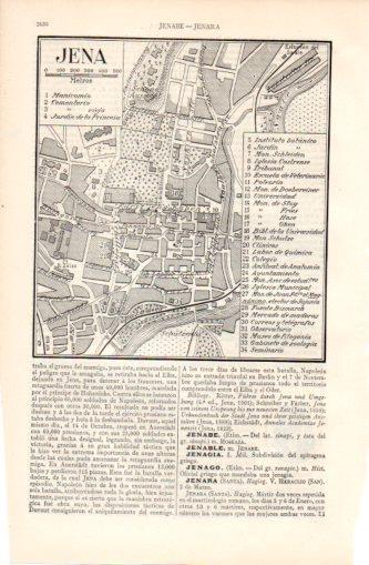 LAMINA V37416: Mapa de Jena, Alemania