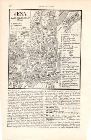 LAMINA V37416: Mapa de Jena, Alemania