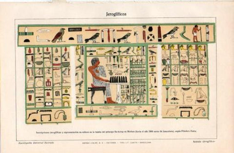 LAMINA V37426: Inscripciones jeroglificas de la tumba de Ra-hotep en Medum
