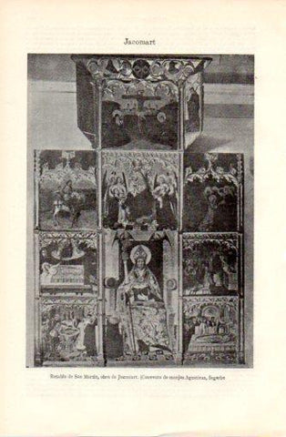 LAMINA V37337: Retablo de San Martin , Convento de monjas Agustinas de Segorve