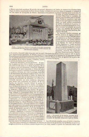 LAMINA V37378: Monumento a los marinos de Japon, guerra 1914-1918 en Malta 