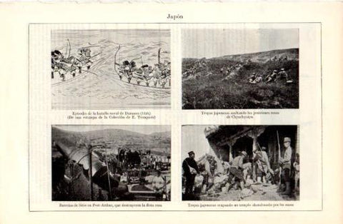 LAMINA V37375: Tropas de Japon en posiciones rusas
