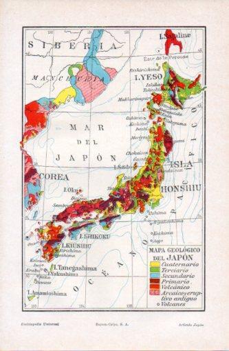 LAMINA V37363: Mapa geologico del Japon