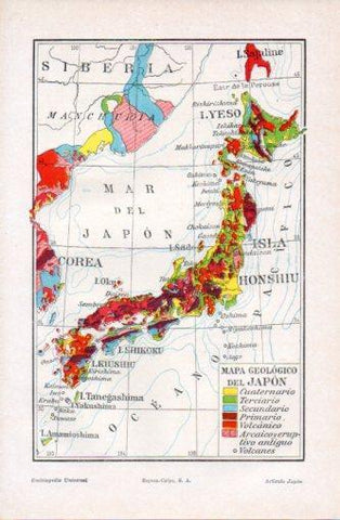 LAMINA V37363: Mapa geologico del Japon