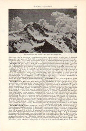 LAMINA V37505: Vista de la cumbre de la Jungfrau
