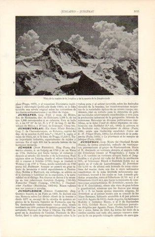 LAMINA V37505: Vista de la cumbre de la Jungfrau